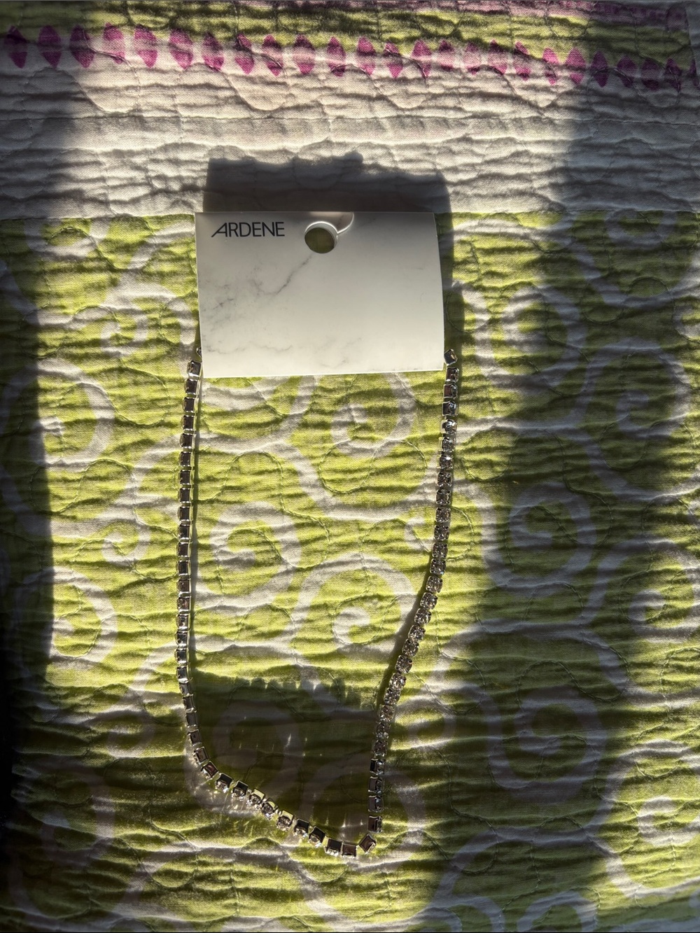 Ardene Silver Rhinestone Choker Necklace